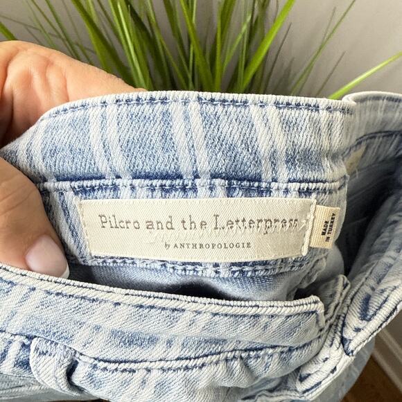 NEW NWT Anthropologie Pilcro High-Rise Slim Acid Wash Striped Jeans Size 29 - Picture 11 of 14